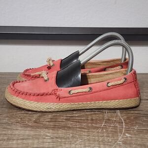 UGG Australia Chivon Women's Nubuck Leather Slip-On Moccasins Shoes Size 6 Pink